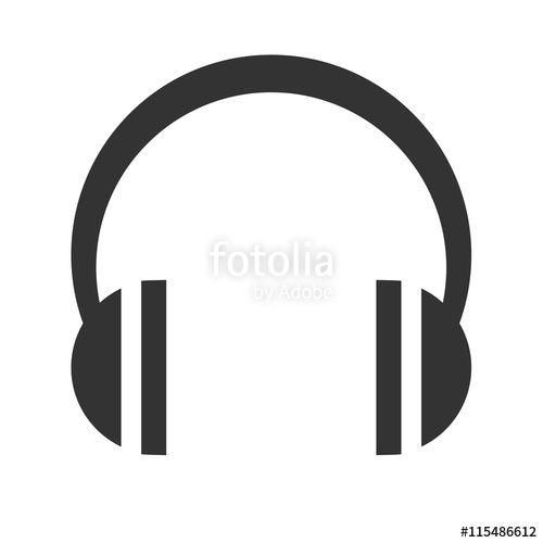 Headphones Logo - Headphones icon. Headphones logo. Simple flat picture of headphones ...