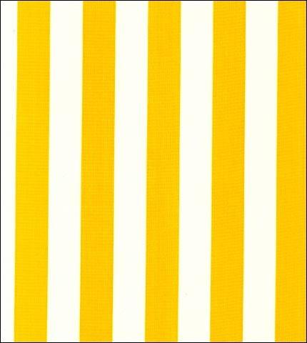 White Stripes with Yellow Logo - Yellow and White Stripe Oilcloth Fabric – Oilcloth Alley