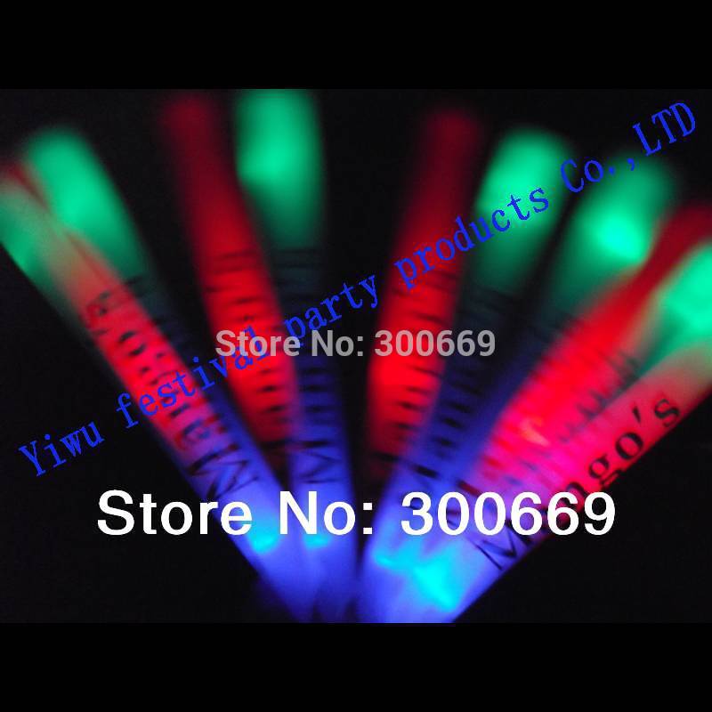 Multicolor Printing Logo - free shipping led light customize logo stick glow stick multicolor ...