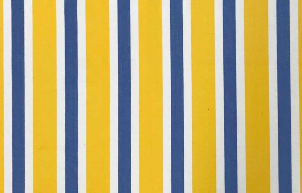 White with Yellow Stripe Logo - Yellow, Blue and White Striped Fabric | The Stripes Company UK