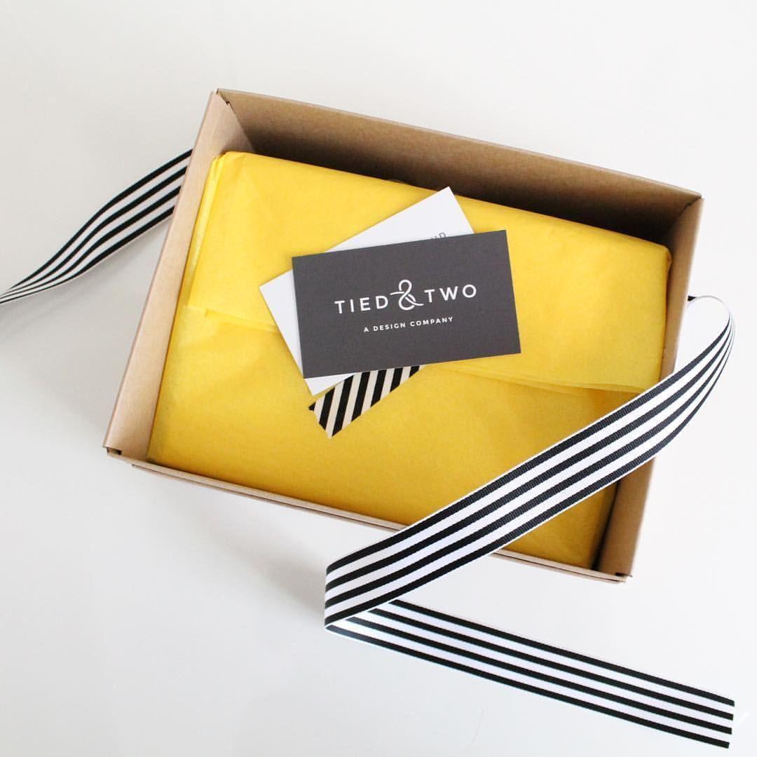 White Stripes with Yellow Logo - Branding, package design, yellow, black and white, Kraft box, tissue ...
