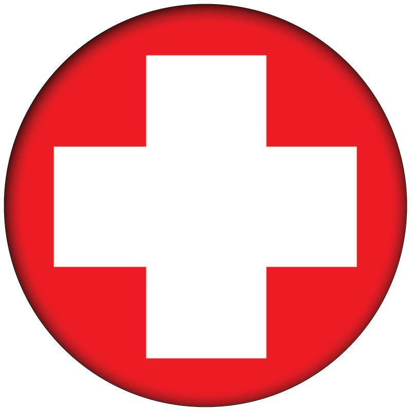 Red Cross Button Logo - Halloween Costume accessories, easy,Red Cross, button,whole costume