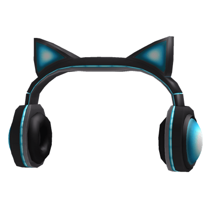 Blue Cat With Headphones Logo Logodix - roblox character headphones