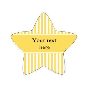 White Stripes with Yellow Logo - Yellow And White Stripes Stickers & Labels