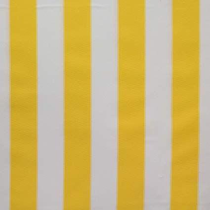 White with Yellow Stripe Logo - Amazon.com: Stripe Indoor Outdoor Waterproof Canvas Yellow White ...