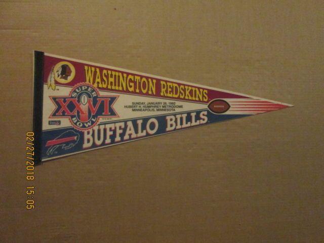 XXVI Logo - NFL Super Bowl XXVI Vintage 1992 HHH METRODOME Logo Football Pennant ...