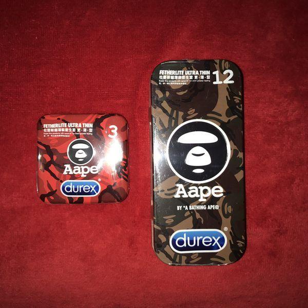 BAPE Supreme Red Logo - A Bathing Ape Bape condoms one size new rare shark supreme box logo