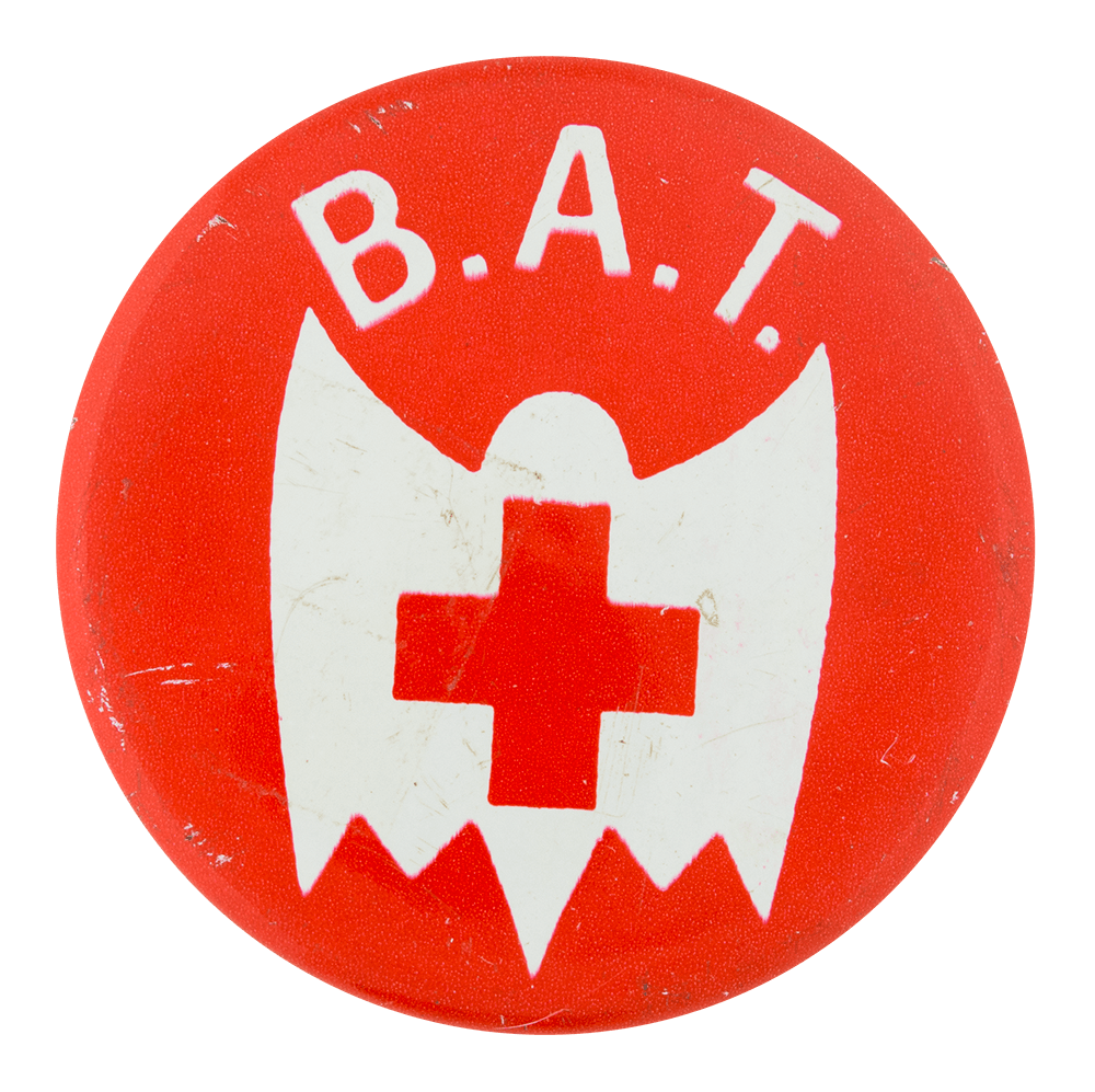 Red Cross Button Logo - BAT Red Cross | Busy Beaver Button Museum