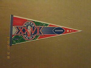 XXVI Logo - NFL Super Bowl XXVI Vintage 1992 HHH METRODOME Logo Football Pennant