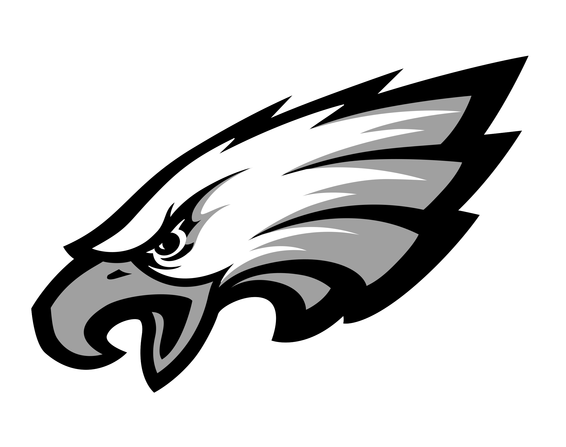 Black and White Eagle Logo - Philadelphia Eagles Logo PNG Transparent & SVG Vector - Freebie Supply