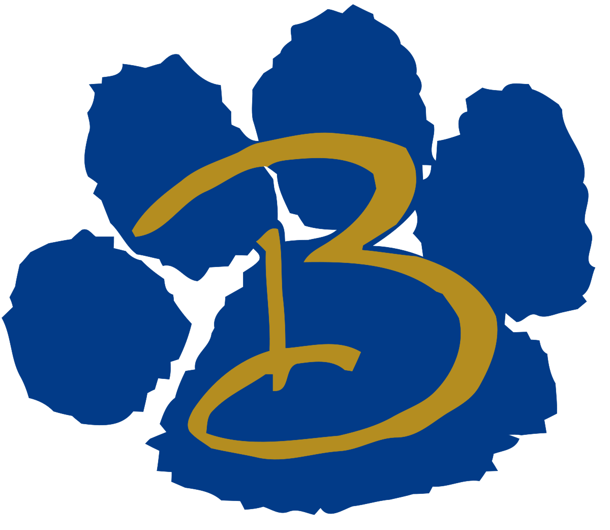 Blue Wildcat Paw Logo - Bath Local School District