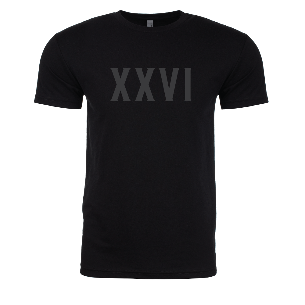 XXVI Logo - XXVI BASIC TEE BLACK LOGO - Iron Mike Supply/ Red Oak Marketing