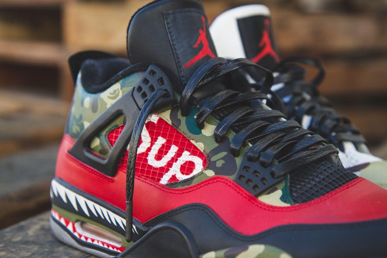 BAPE Supreme Red Logo - BAPE x SUPREME Easy to use Stencils to Customize Shoes!
