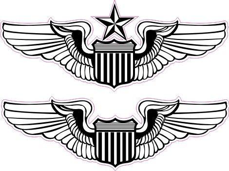 Air Force Wings Logo - Air Force PILOT or SENIOR PILOT Flight Wings decal - SHOPLAKELAND