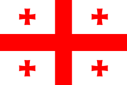 Slanted Square White with Red Cross Logo - Flag of Georgia (country)
