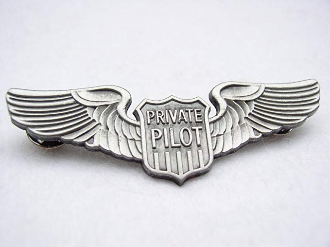 Airline Wings Logo - Amazon.com: PRIVATE PILOT FLIGHT WINGS LARGE PIN PRIVATE AIRPLANE ...