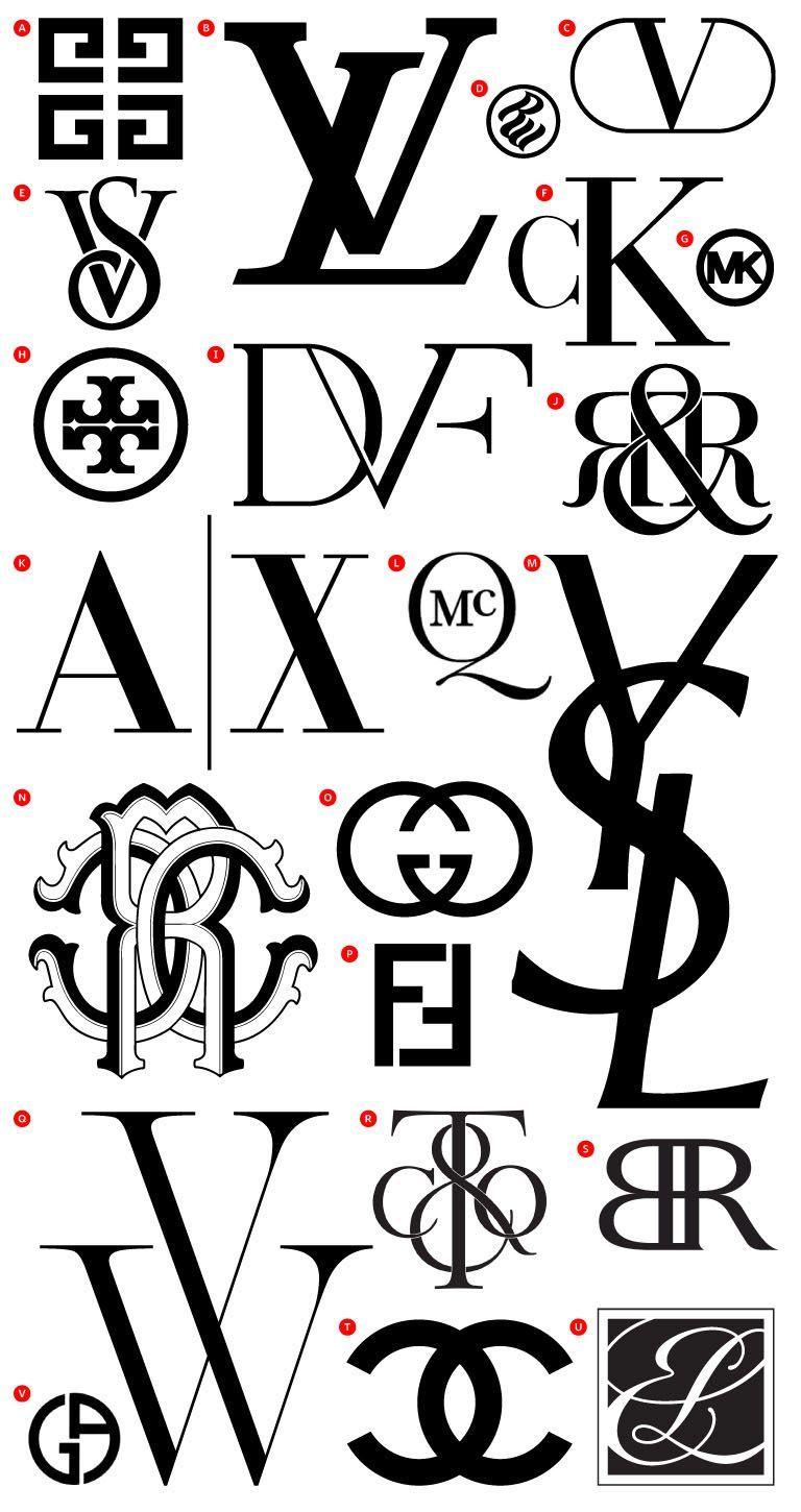 Famous Clothing Designer Logo - Fashion Monograms. Journal of Business & Design. famous