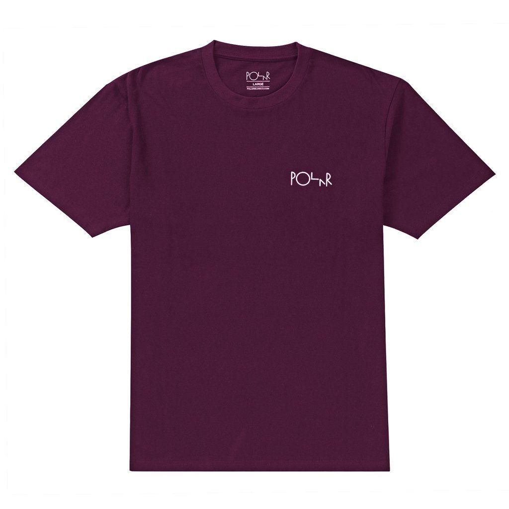Purple White Logo - Stroke Logo T Shirt in Deep Purple / White by Polar Skate Co. Bored