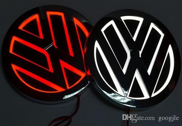 VW Car Logo - 5D Led Car Logo Lamp 110mm for VW GOLF MAGOTAN Scirocco Tiguan CC ...