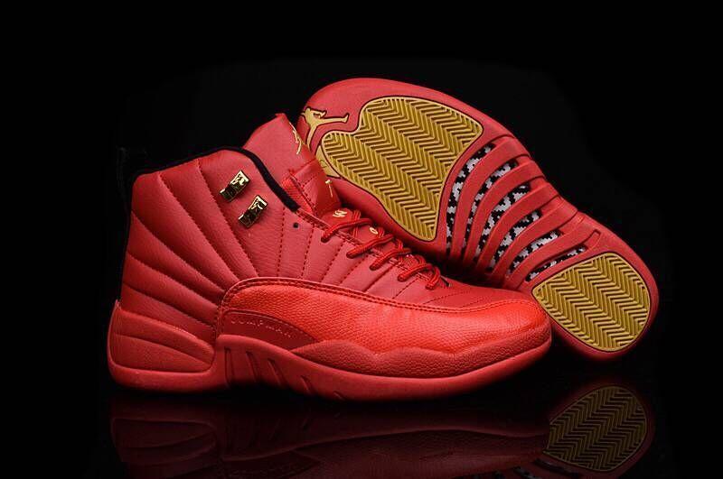 Red Yellow R Logo - AirJordan 12 All Red Yellow G. 2R