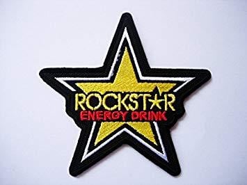 Red Yellow R Logo - Rockstar Energy Drink Patches. Star Cool Brands