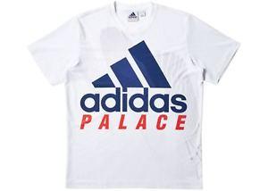 Palace Adidas Logo - New Medium White Palace Adidas On Court Interview Tee SS18 t-shirt m ...