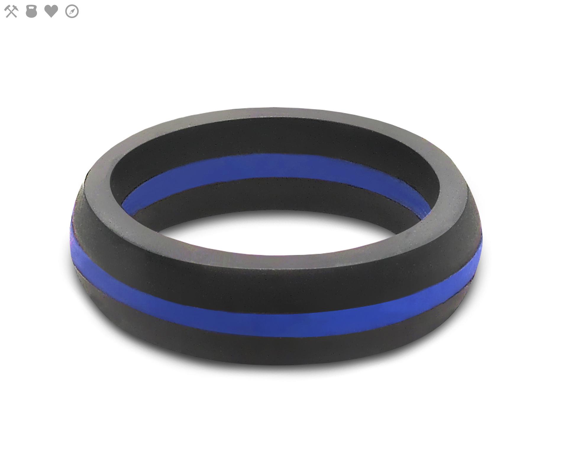 Thin Blue Ring Logo - WOMEN'S THIN BLUE LINE SILICONE RING - Engagement Rings Jacksonville ...