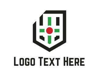 Maze Color Shield Logo - Target Logo Maker. Create Your Own Target Logo