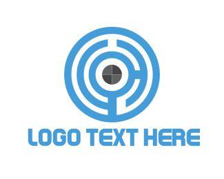 Maze Color Shield Logo - Labyrinth Logo Maker