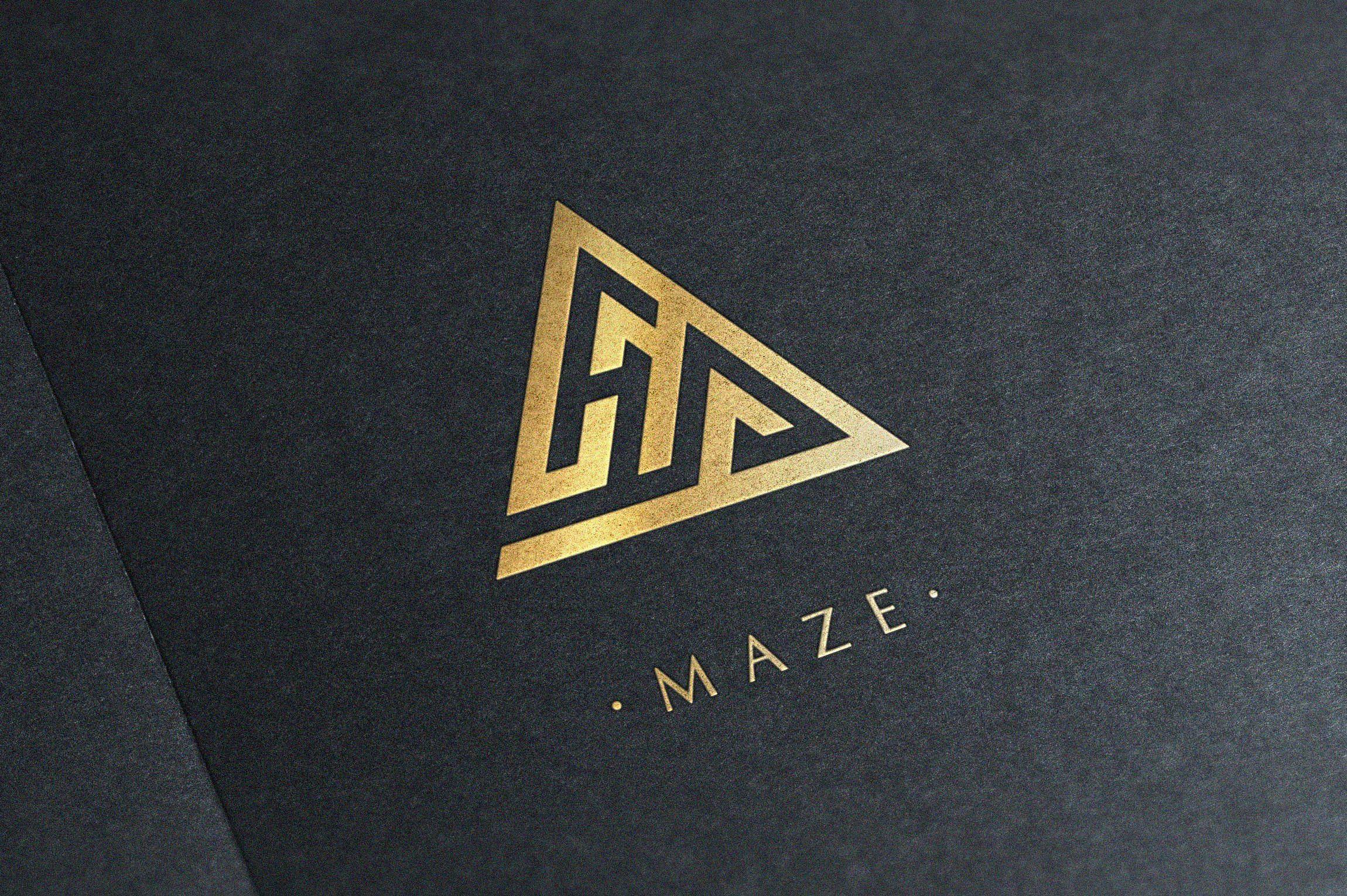 Maze Color Shield Logo - Luxury Triangle Logo ~ Logo Templates ~ Creative Market