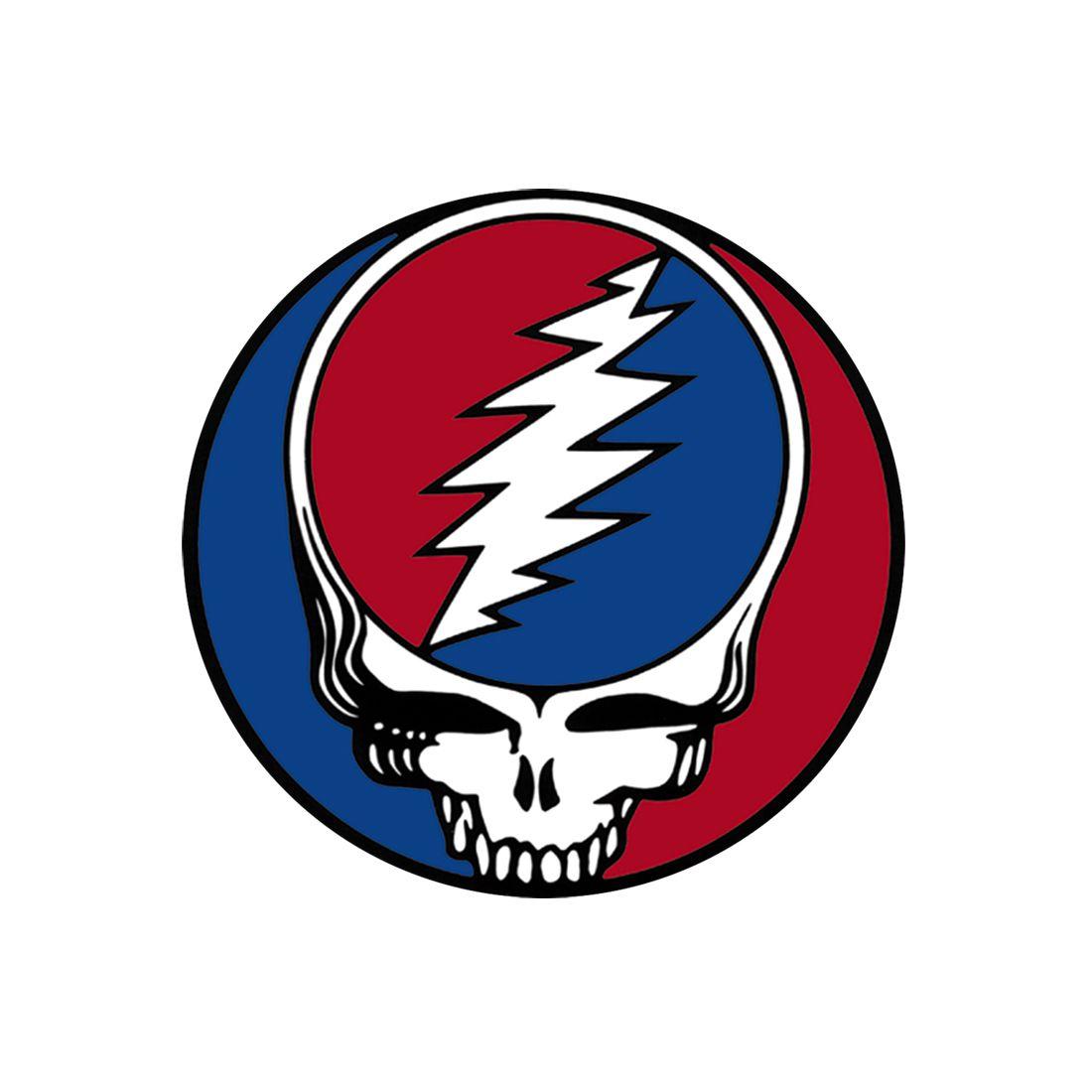 Liquid Blue and Red Logo - Grateful Dead Steal Your Face 5 in. Mylar Sticker Liquid Blue