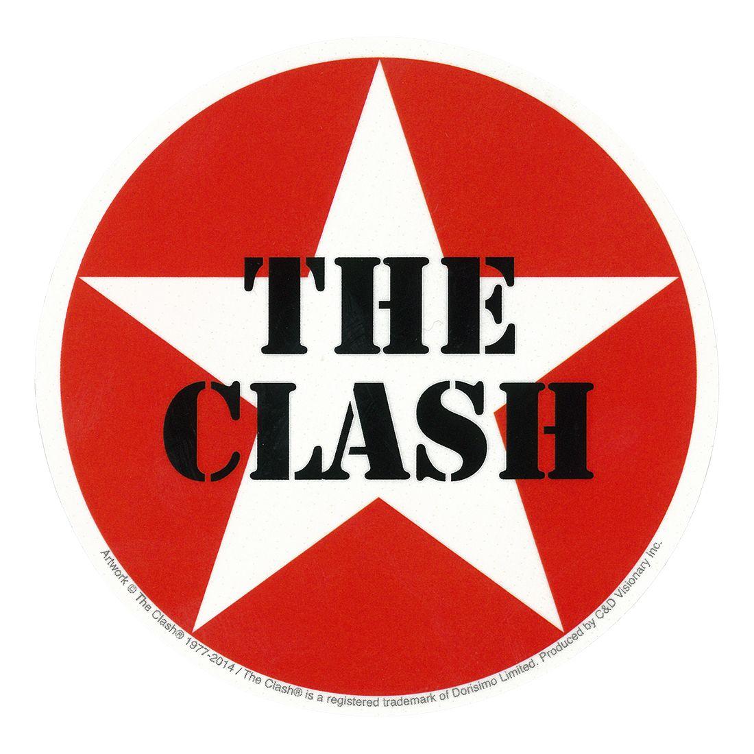 Liquid Blue and Red Logo - The Clash Star Logo Sticker Liquid Blue