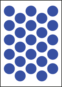4 Blue Circles Logo - 3/4