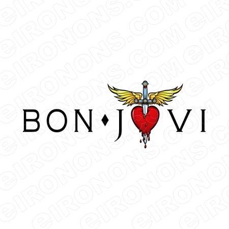 Bon Jovi Logo - BON JOVI LOGO MUSIC T-SHIRT IRON-ON TRANSFER DECAL #MBJ4 | YOUR ONE ...