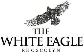 Black and White Eagle Logo - The White Eagle, Rhoscolyn, Anglesey