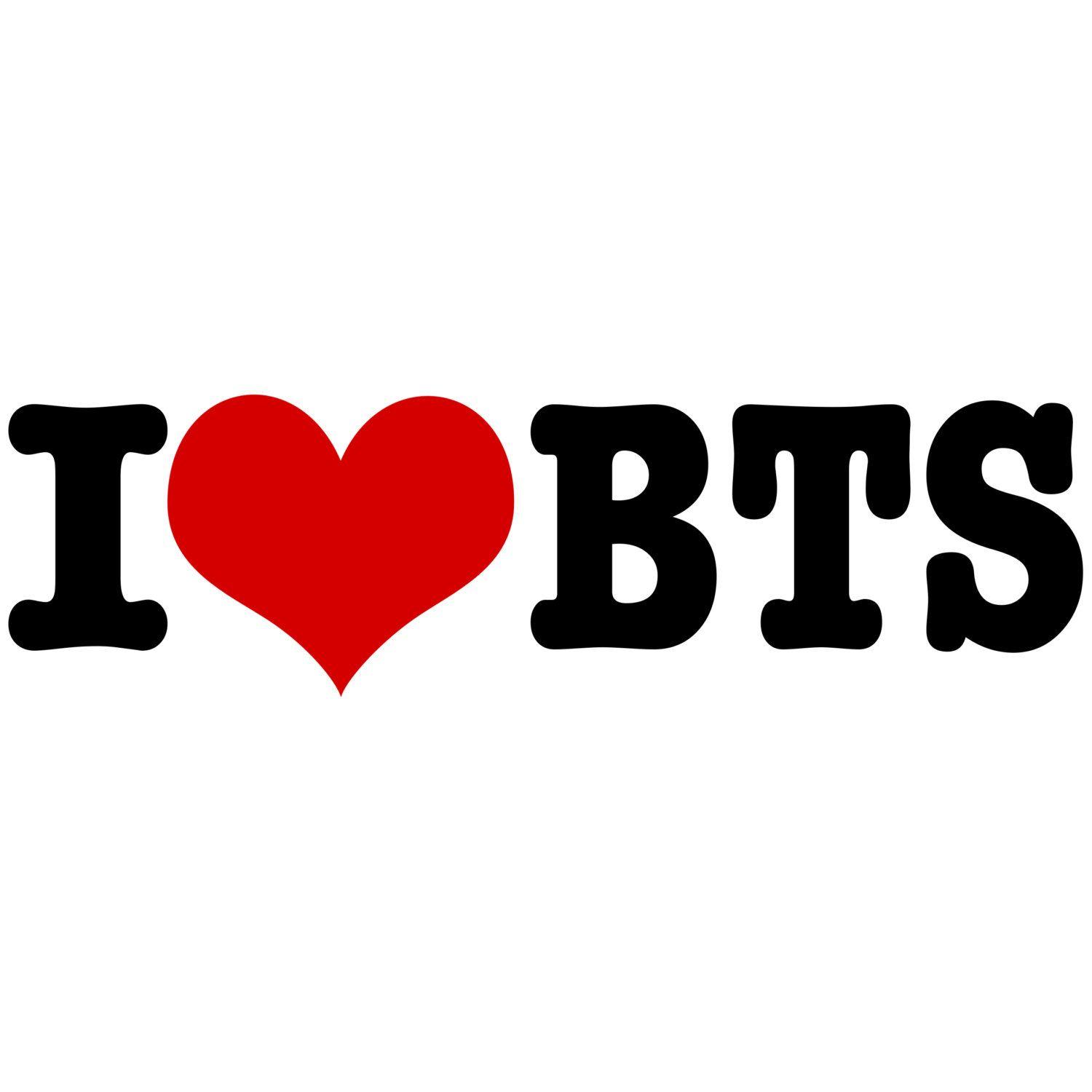 BTS Kpop Logo - I Love BTS Bangtang Sonyeondan Decal Sticker Kpop