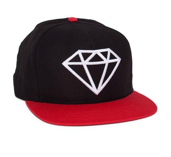 Red and White Diamond Logo - Diamond Supply Co. Rock Snapback Cap (Black/Red/White) - Consortium.