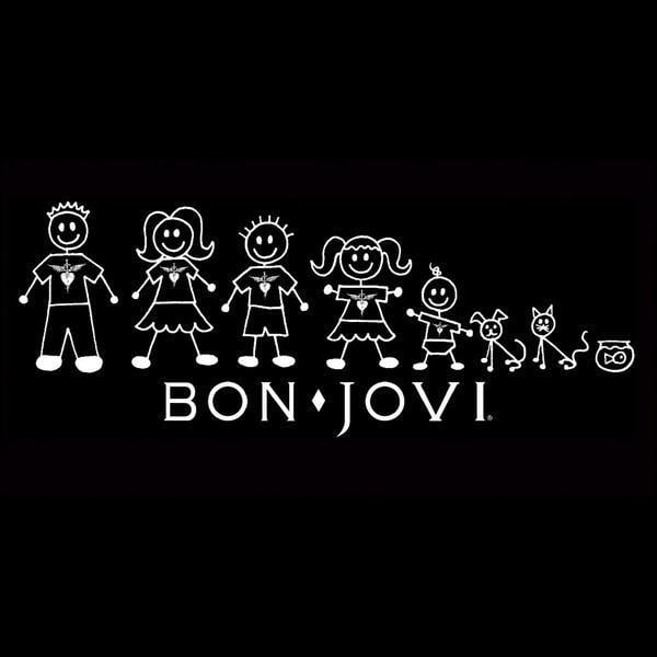 Bon Jovi Logo - Official Bon Jovi Stick Family Decal Sticker. Accessories. Bon
