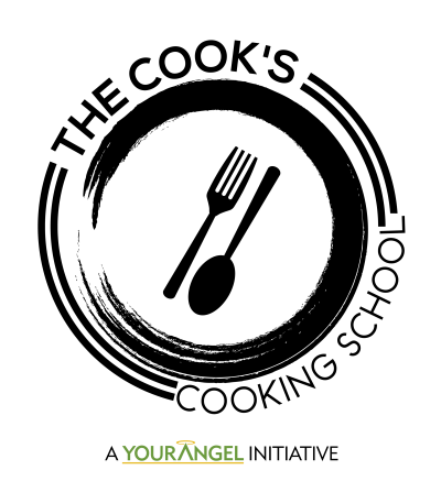 Cooking Black and White Logo - The Cook's Cooking School - Kazcare Community Kitchen