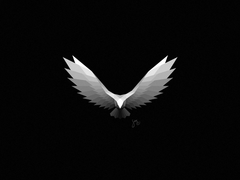 Black and White Eagle Logo - Eagle | Logo Design by simc | Dribbble | Dribbble
