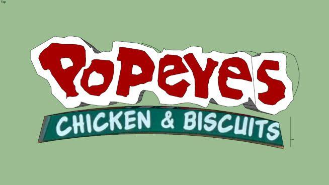 Popeyes Logo - Popeyes logo | 3D Warehouse