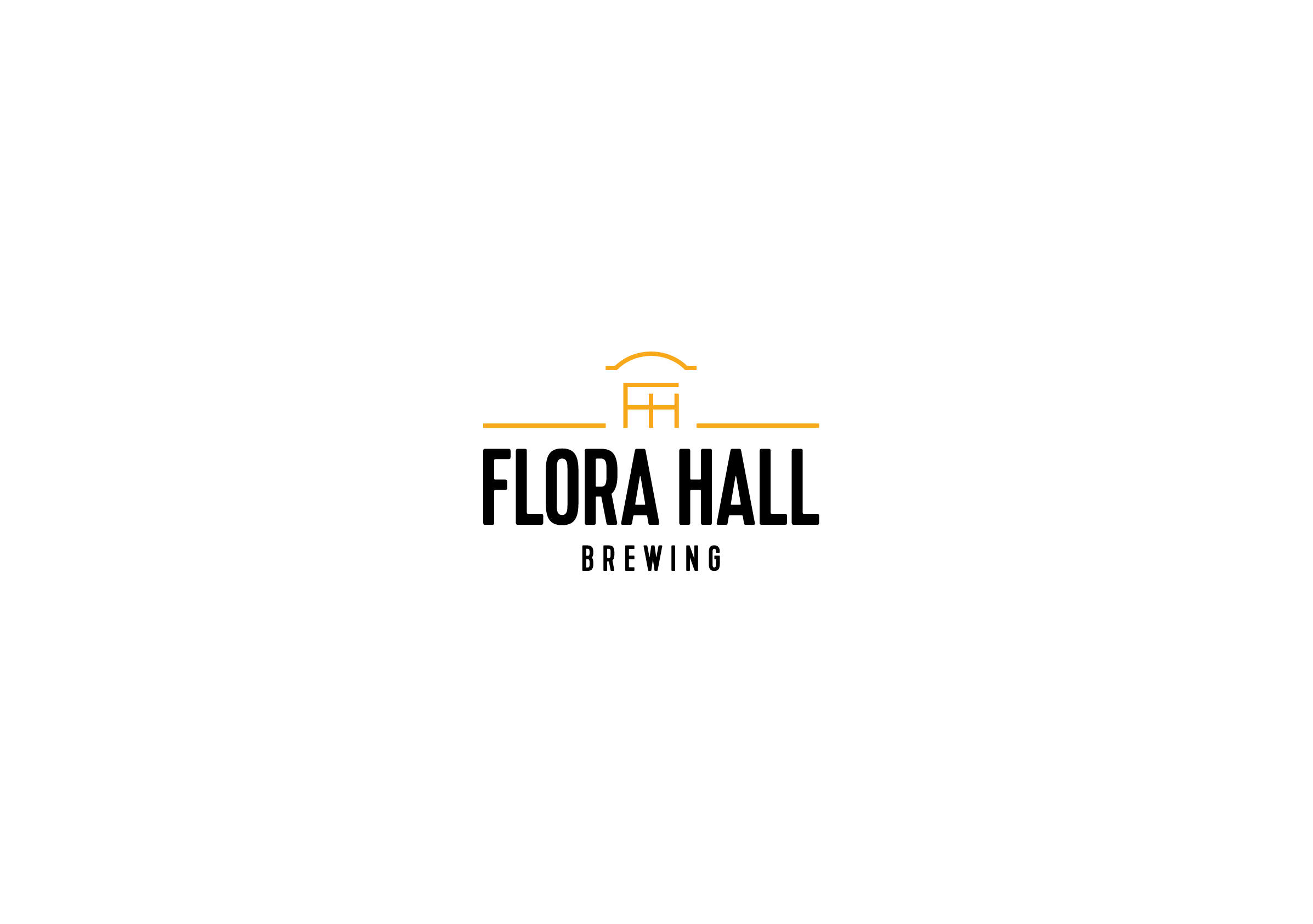 Hall Logo - Flora Hall Brewing: Branding for Ottawa brewery and kitchen