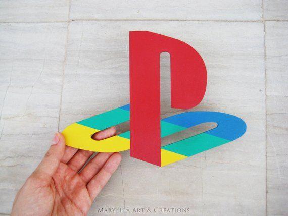 PS1 Logo - PS1 logo wall decor wood handmade piece