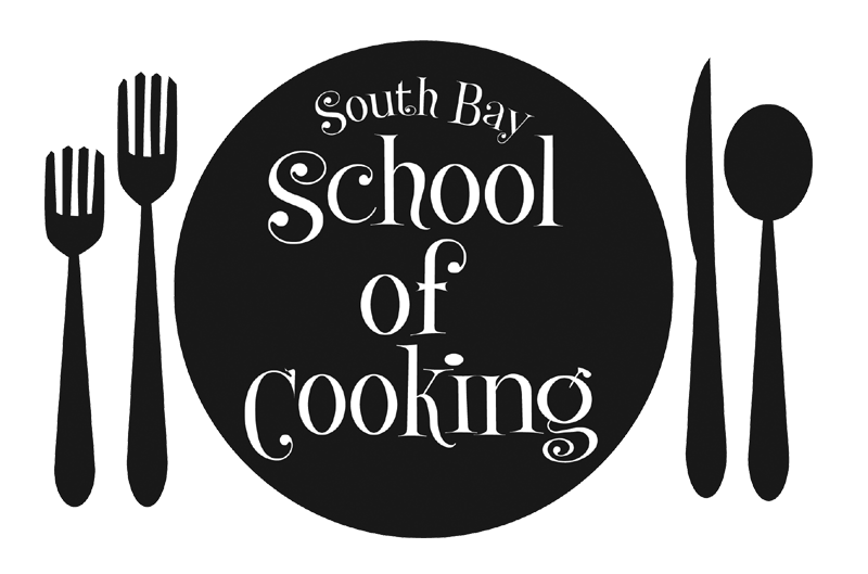 Cooking Black and White Logo - South Bay School of Cooking: Adult Classes & Kid Summer Camps