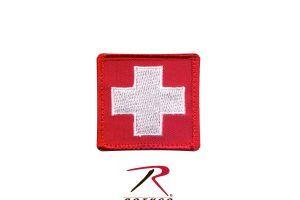 White Cross Red Background Logo - LogoDix