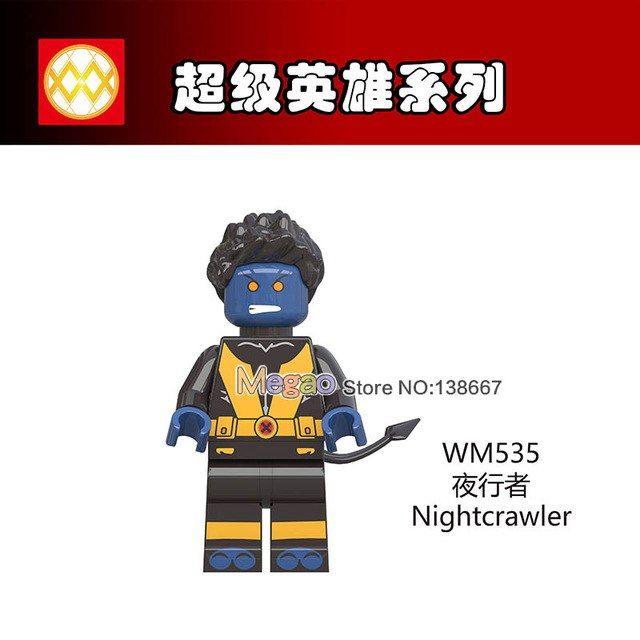 Frost Blue Super Hero Logo - Building Blocks Nightcrawler WM535 Killer frost Blue Bird Trickster