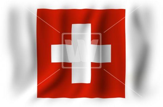 White Cross Red Background Logo - Switzerland Cross Imagery Stock