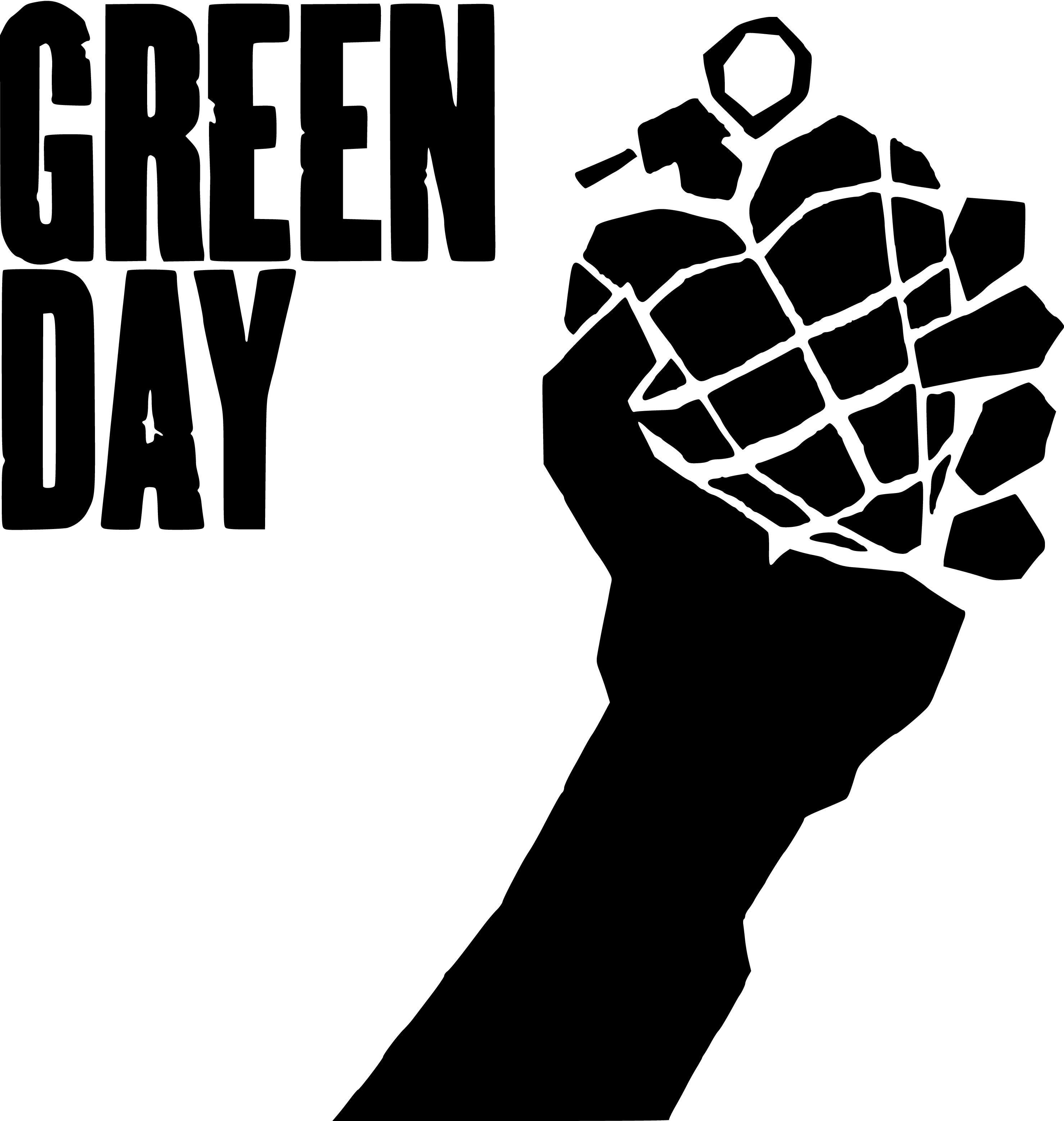 Green Day Black and White Logo - Green Day Rock Band Vinyl Decal Sticker Style 1