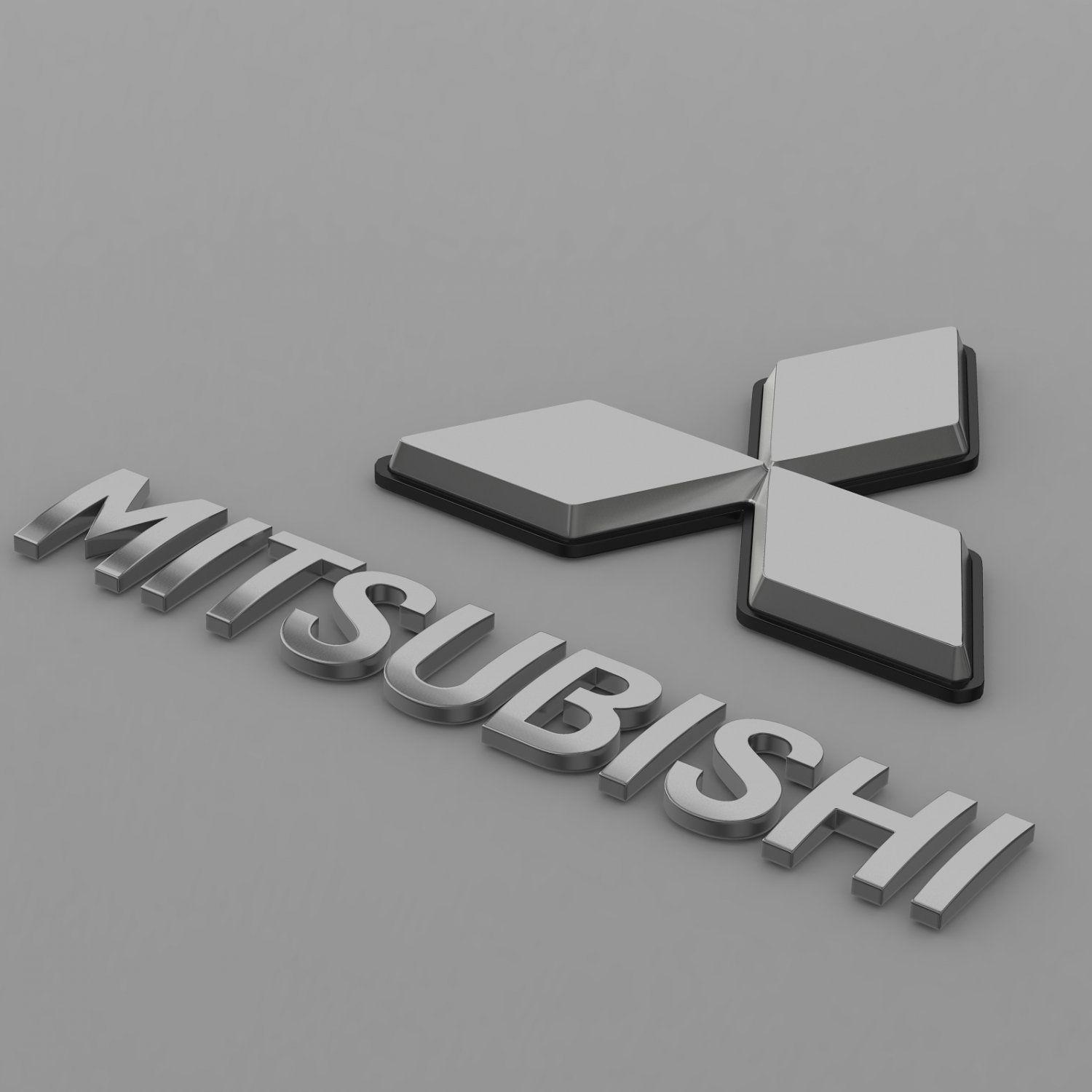 Mitsubishi Parts Logo - Mitsubishi logo 3D Model in Parts of auto 3DExport