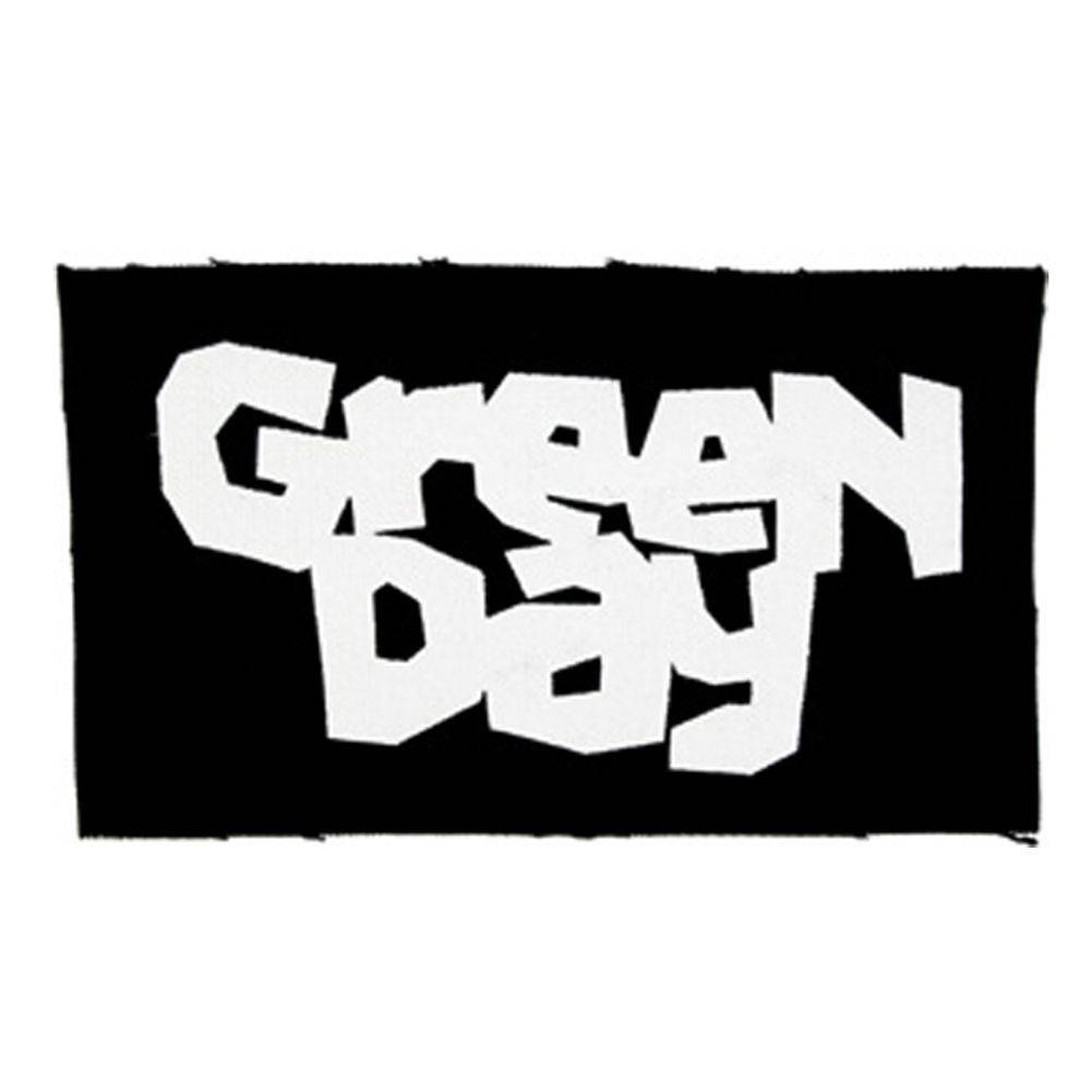 Green Day Black and White Logo - Green Day Band Logo Canvas Patch